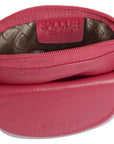 Compact Leather Zip-Top Coin Purse "Molly" – Handmade by Saddler | RFID Protected & Gift Boxed | With Front Pocket & Interior Key Ring