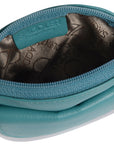 Compact Leather Zip-Top Coin Purse "Molly" – Handmade by Saddler | RFID Protected & Gift Boxed | With Front Pocket & Interior Key Ring