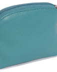 Compact Leather Zip-Top Coin Purse "Molly" – Handmade by Saddler | RFID Protected & Gift Boxed | With Front Pocket & Interior Key Ring