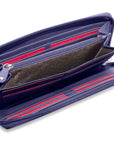 SADDLER SOPHIA Leather Zip Around Purse - 15 Card slots, Mobile Phone Pocket, Detachable Wrist Strap- RFID Protected