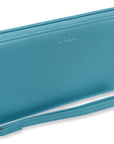 SADDLER SOPHIA Leather Zip Around Purse - 15 Card slots, Mobile Phone Pocket, Detachable Wrist Strap- RFID Protected