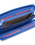 SADDLER SOPHIA Leather Zip Around Purse - 15 Card slots, Mobile Phone Pocket, Detachable Wrist Strap- RFID Protected