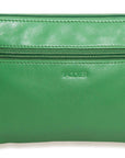 SADDLER SCARLETT Leather Zip Top Mini Clutch - Phone Holder with Detachable Wrist Strap - RFID Protected