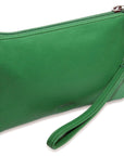 SADDLER SCARLETT Leather Zip Top Mini Clutch - Phone Holder with Detachable Wrist Strap - RFID Protected