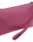 SADDLER SCARLETT Leather Zip Top Mini Clutch - Phone Holder with Detachable Wrist Strap - RFID Protected