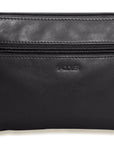 SADDLER SCARLETT Leather Zip Top Mini Clutch - Phone Holder with Detachable Wrist Strap - RFID Protected