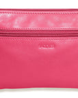 SADDLER SCARLETT Leather Zip Top Mini Clutch - Phone Holder with Detachable Wrist Strap - RFID Protected