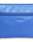 SADDLER SCARLETT Leather Zip Top Mini Clutch - Phone Holder with Detachable Wrist Strap - RFID Protected