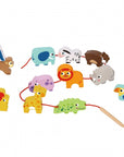 Safari Animal Wooden Threading Toy for Children
