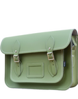 Handmade Leather Satchel - Sage Green