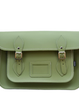 Handmade Leather Satchel - Sage Green