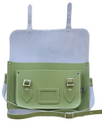 Handmade Leather Satchel - Sage Green