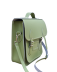 Handmade Leather City Backpack - Sage Green