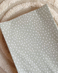 Anti-Roll Wedge Changing Mat - Sage Green Spotty Print