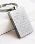 Saint Christopher Keychain – Custom Engraved 316L Steel Travel Safety Gift
