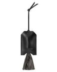 Black Leather Dog Bag Dispenser