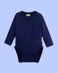 ScandiBugs Own Label Organic Long Sleeve Vest - Deep Sea Navy