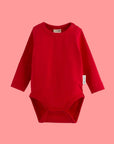 ScandiBugs Own Label Organic Long Sleeve Vest - Roaring Red