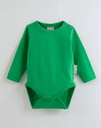 ScandiBugs Own Label Organic Long Sleeve Vest - Tropical Green