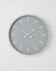 Karlsson Wall Clock - 49cm minimalist grey metal clock with quartz movement, Scandinavian design for modern decor by sostter at brixbailey.com