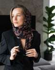 Classic Leopard Print Square Scarf