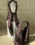 Classic Leopard Print Square Scarf