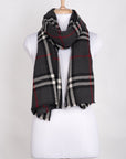 Window Checks with Big Diamond Weave - Charcoal Black White