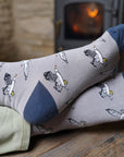 Save the Seagull Bamboo Socks in Soft Grey