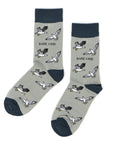 Save the Seagull Bamboo Socks in Soft Grey
