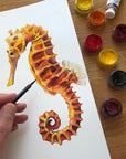 Seahorse greetings card