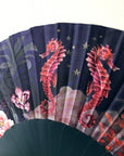 Wonderous Silk Fan with luxurious Gold tassel, part of the Mysa Collection