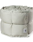 Premium Sebra Kapok Bumper, Mist Green, Organic Cotton Cover, Natural Antibacterial, Allergy-Friendly, Breathable, Heat-Regulating, 60x120cm Cot Bed by Ella James at brixbailey.com