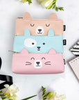 Happy Puppy Pastel Blue Pencil Case