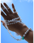 Selene Moonstone Crystal Mala Necklace