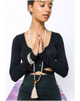 Selene Moonstone Mala Bracelet