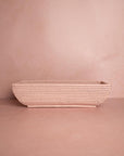 Wiltshire Long Rattan Basket in Pink