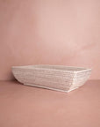 Wiltshire Long Rattan Basket in White