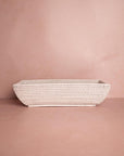 Wiltshire Long Rattan Basket in White