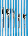 Set Of 10 Dopamine Stainless Steel Rivet Flatware, Contemporary Bistrot Style Cutlery