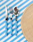 Set Of 10 Dopamine Stainless Steel Rivet Flatware, Contemporary Bistrot Style Cutlery