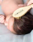 Cradle Cap Baby Brush with Natural Pig Bristles & Wooden Handle – Gentle Scalp Massage for Healthy Hair Growth by Lullalove UK at brixbailey.com