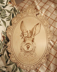 Set of 4 Engraved Forest Animals Pictures with Retro Frame