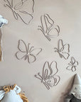 Wall decoration - Set of 6 Wooden Butterflies
