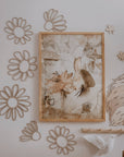 Set of 6 Wooden Flowers Wall Decoration - Daisies