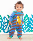 Stylish Leopard Print Organic Cotton Baby Bodysuit with Snap Buttons for Easy Dressing by Toby Tiger at brixbailey.com