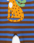 Stylish Leopard Print Organic Cotton Baby Bodysuit with Snap Buttons for Easy Dressing by Toby Tiger at brixbailey.com