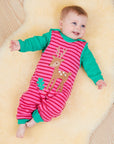 Premium Soft Organic Cotton Baby Jumpsuit with Deer and Mushroom Print for Autumn Adventures by Toby Tiger at brixbailey.com