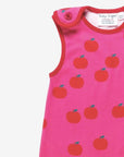 Premium Organic Cotton Baby Romper with Adjustable Straps and Apple Print - Soft, Durable, and Eco-Friendly by Toby Tiger at brixbailey.com