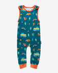 Baby boys' organic campervan print romper by Toby Tiger in soft GOTS cotton at www.brixbailey.com