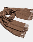 Natural Baby Alpaca Maxi Scarf with Fringes